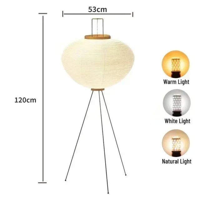 Wabi Sabi Paper Lantern Floor Lamp