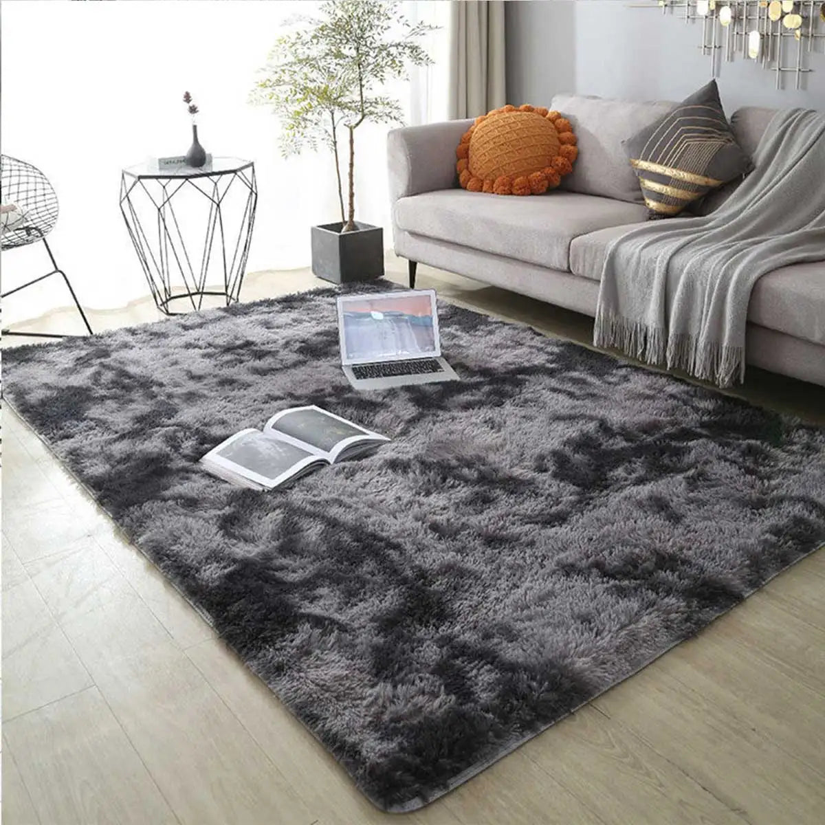 Modern Style Fluffy Home Rug