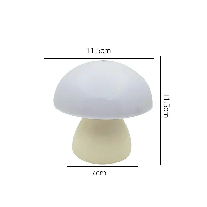 Mushroom LED Table Lamp Touch Dimming USB Charging Night Light