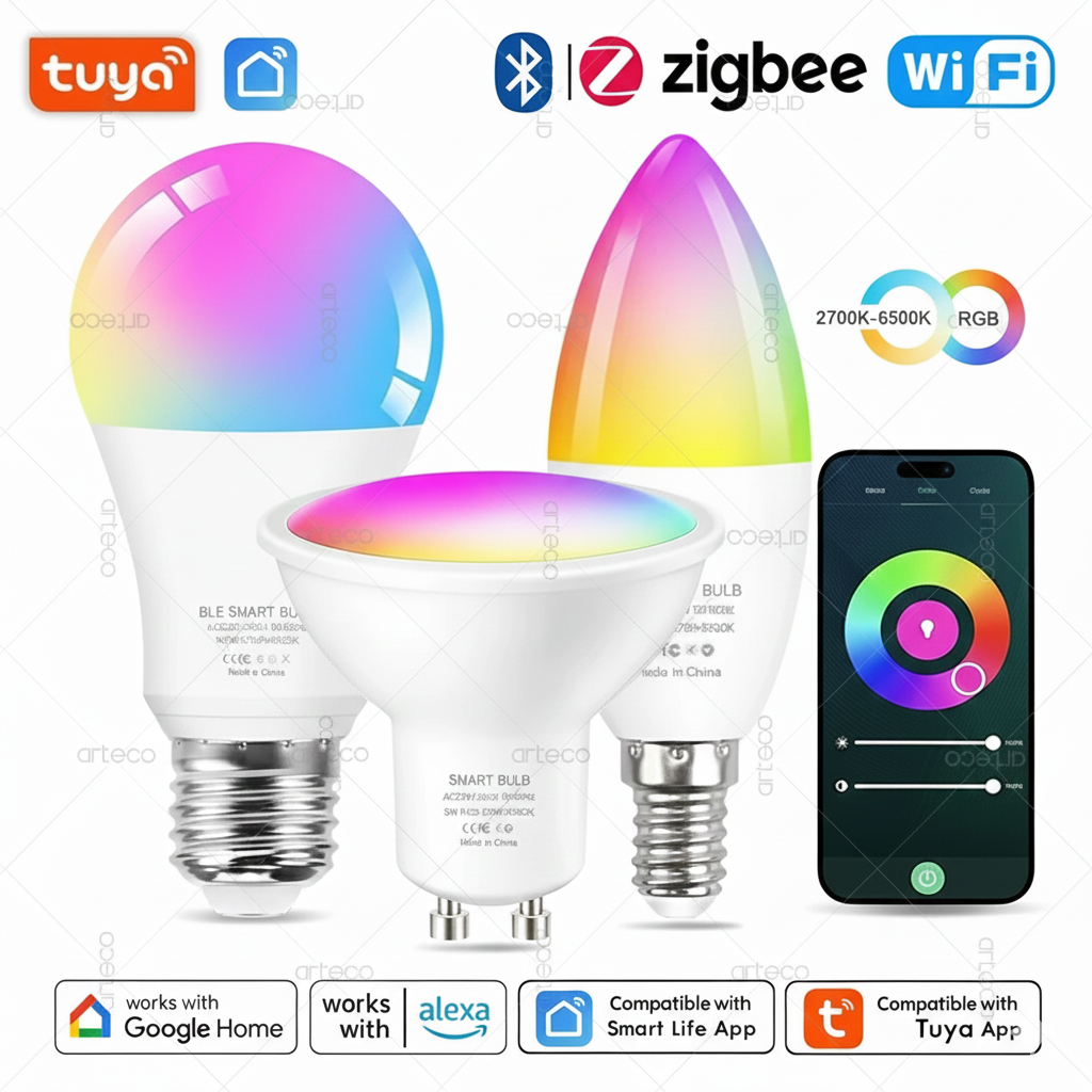 Tuya Smart LED Light Bulb 2700K - 6500K (Works with Alexa, Google)